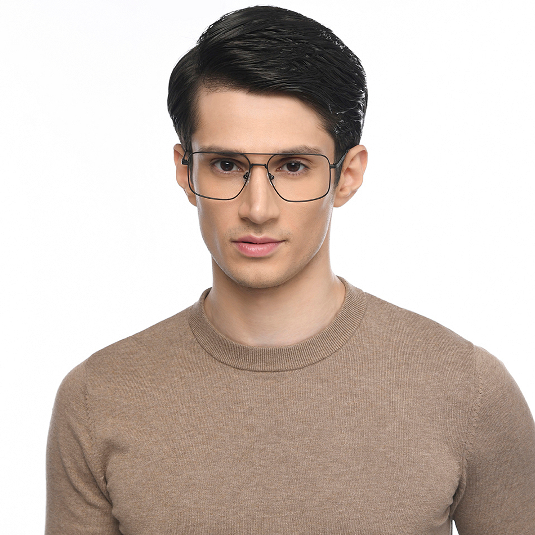 Vincent Chase Black Full Rim Square left side