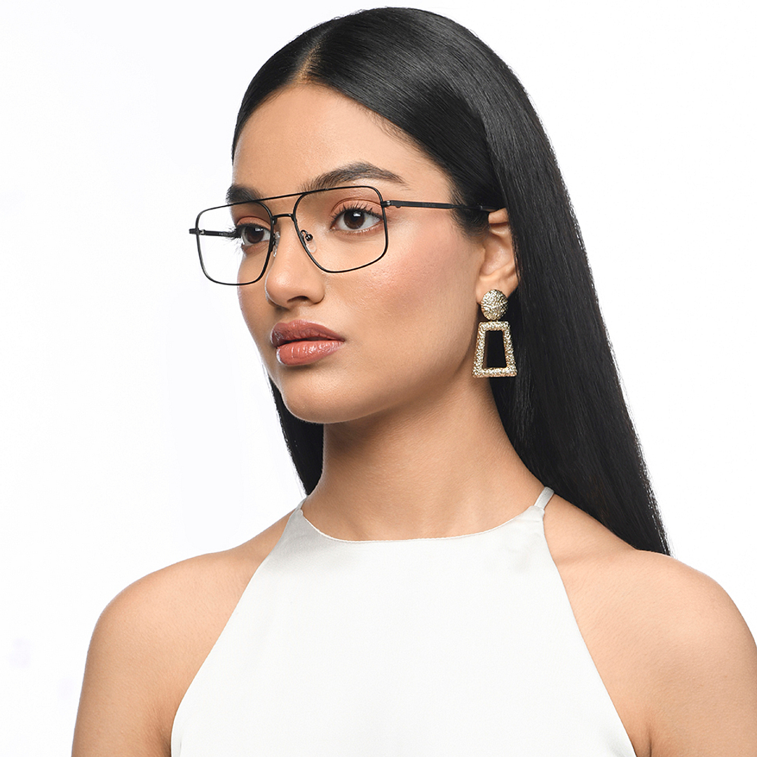 Vincent Chase Black Full Rim Square right side