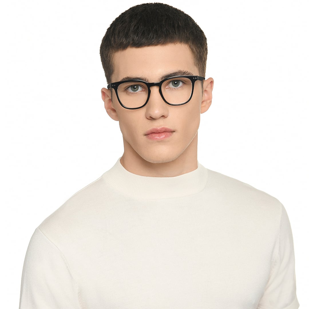 Vincent Chase Black Full Rim Square left side