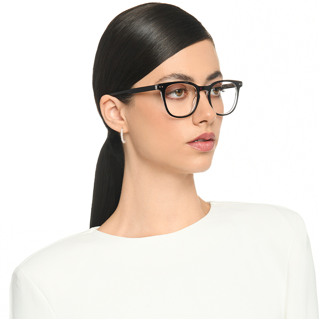 Vincent Chase Black Full Rim Square left side