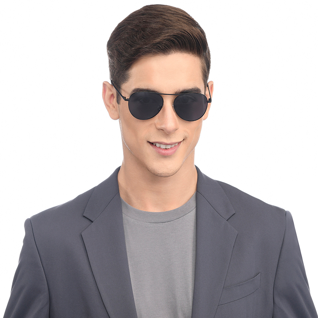Vincent Chase Online Black Full Rim Aviator right side