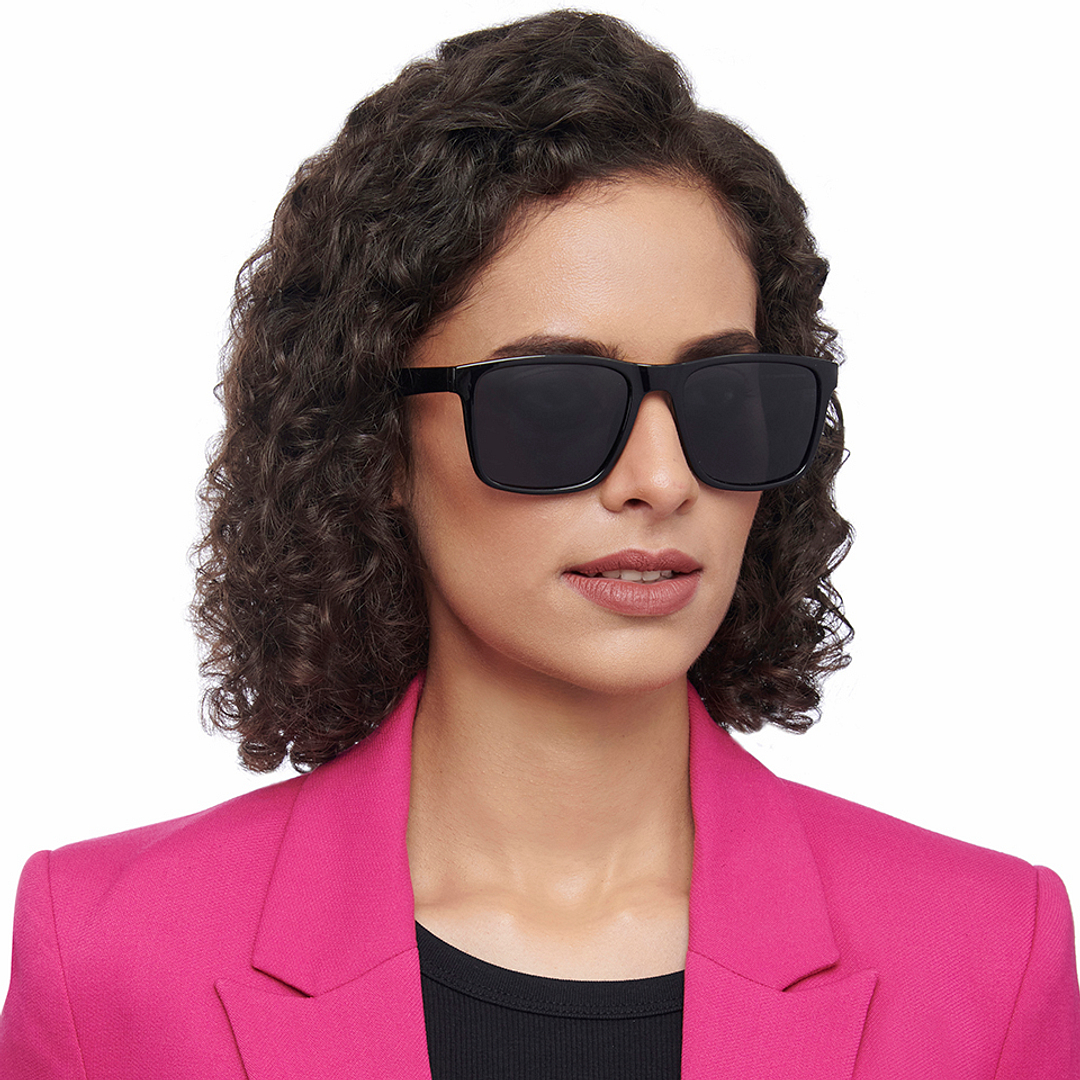 Vincent Chase Polarized Black Full Rim Square left side