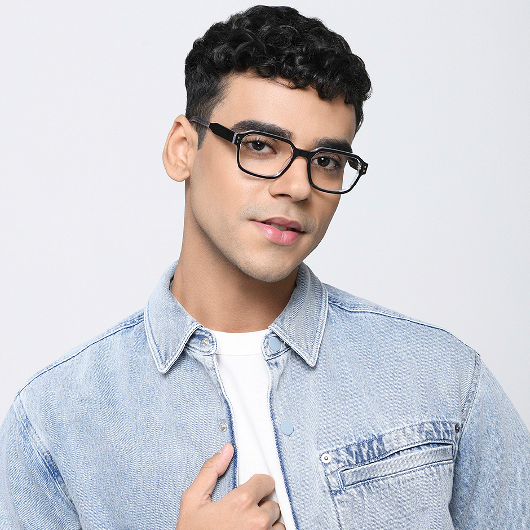 Vincent Chase Black Full Rim Rectangle right side