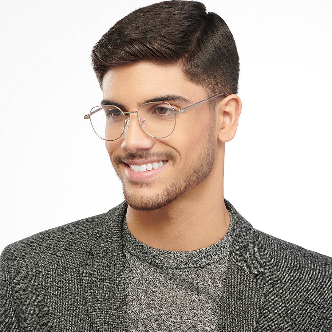 Vincent Chase Silver Full Rim Round right side