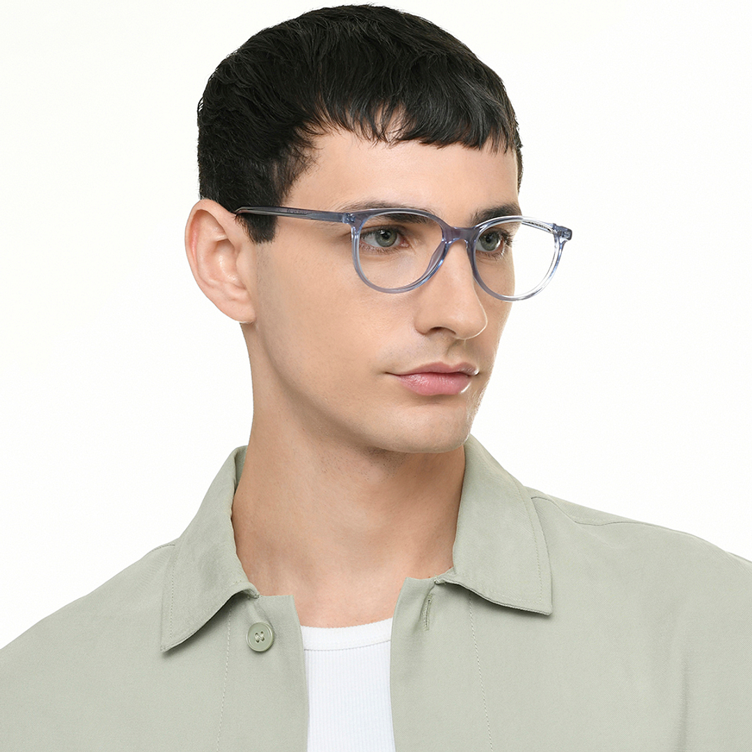 Vincent Chase Online Sky Blue Full Rim Round left side