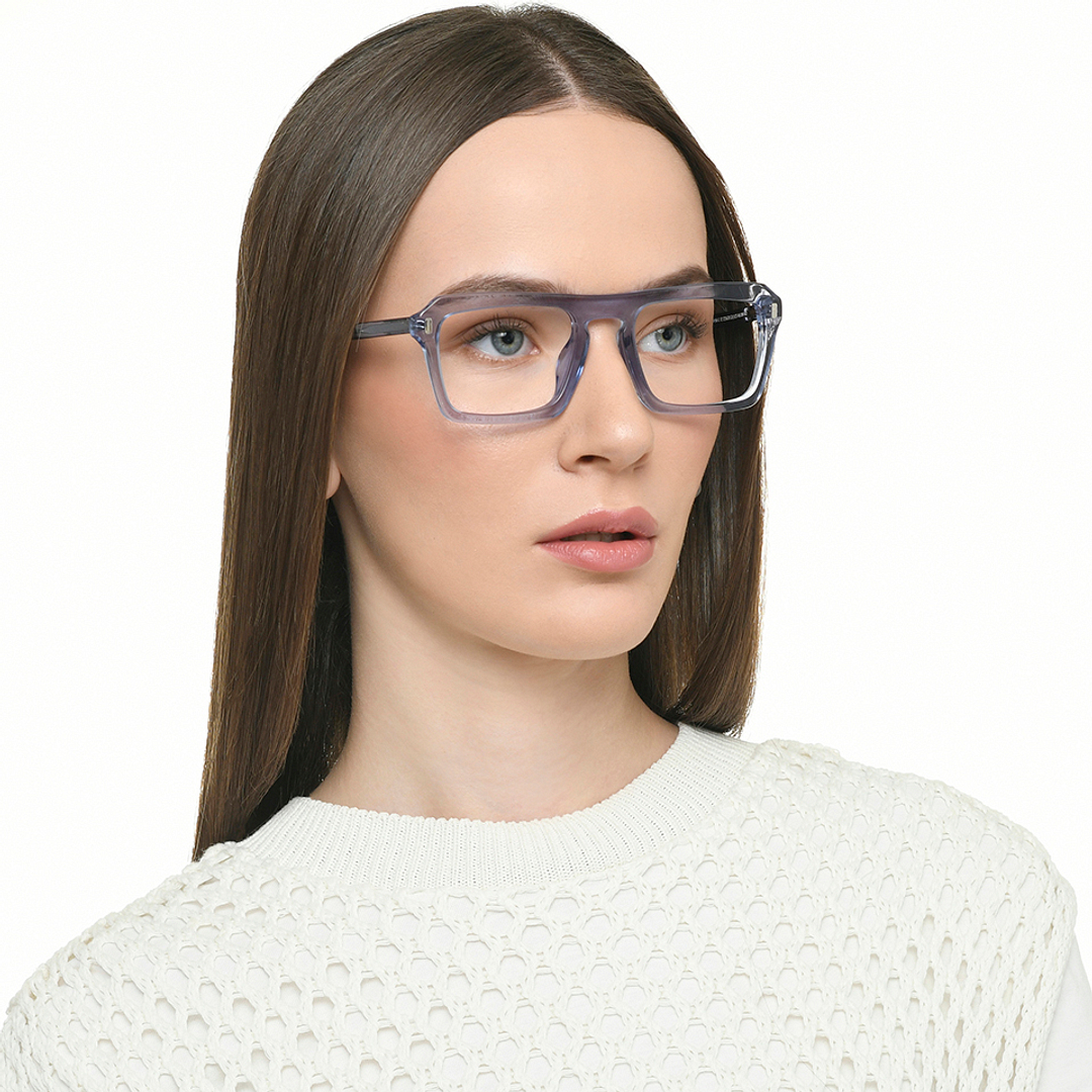 Vincent Chase Online Sky Blue Full Rim Rectangle left side