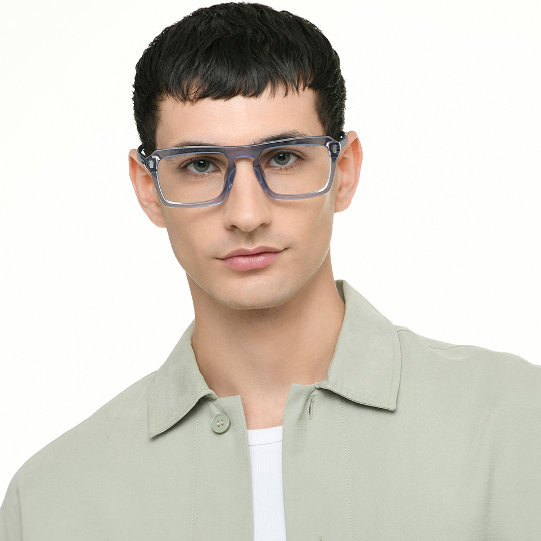 Vincent Chase Online Sky Blue Full Rim Rectangle right side