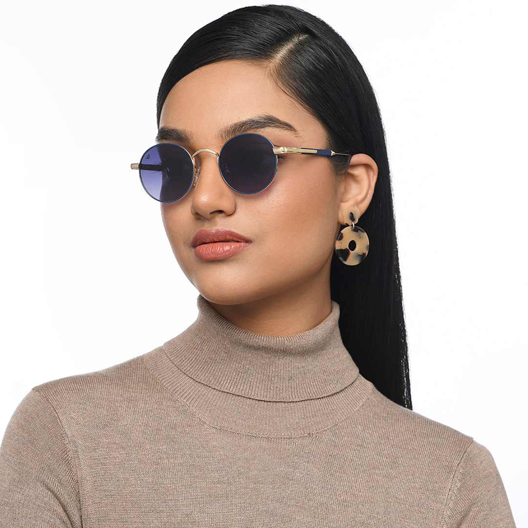 Vincent Chase Gold Full Rim Round left side