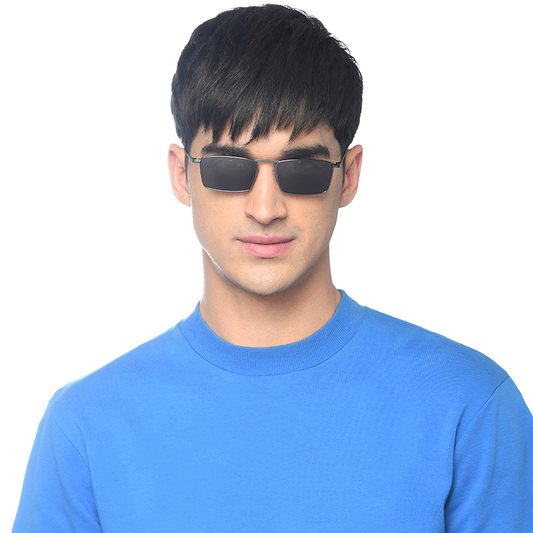 Vincent Chase Online Gunmetal Full Rim Rectangle left side