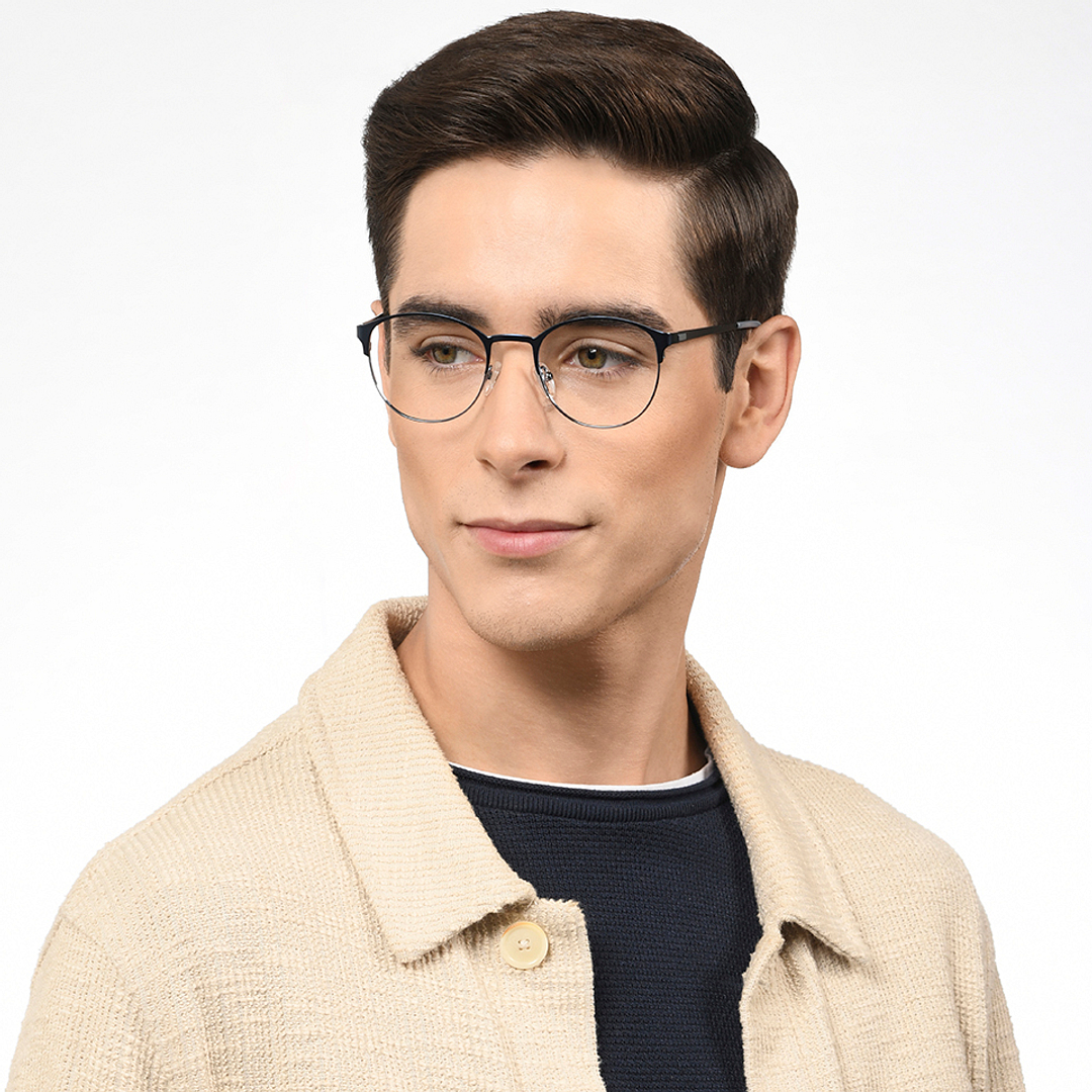 Vincent Chase Online Sky Blue Full Rim Round left side