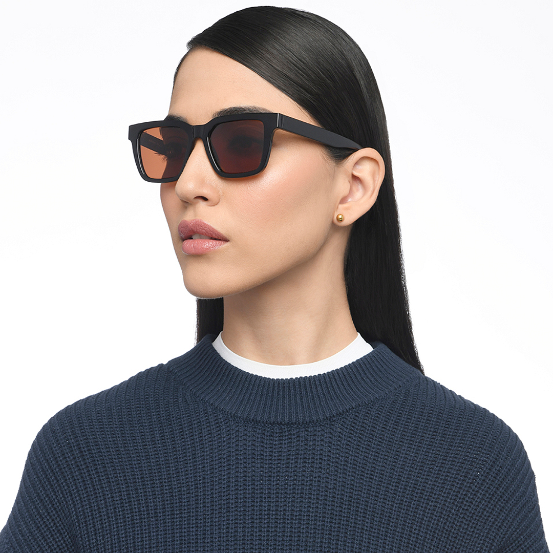 Vincent Chase Polarized Black Full Rim Square left side