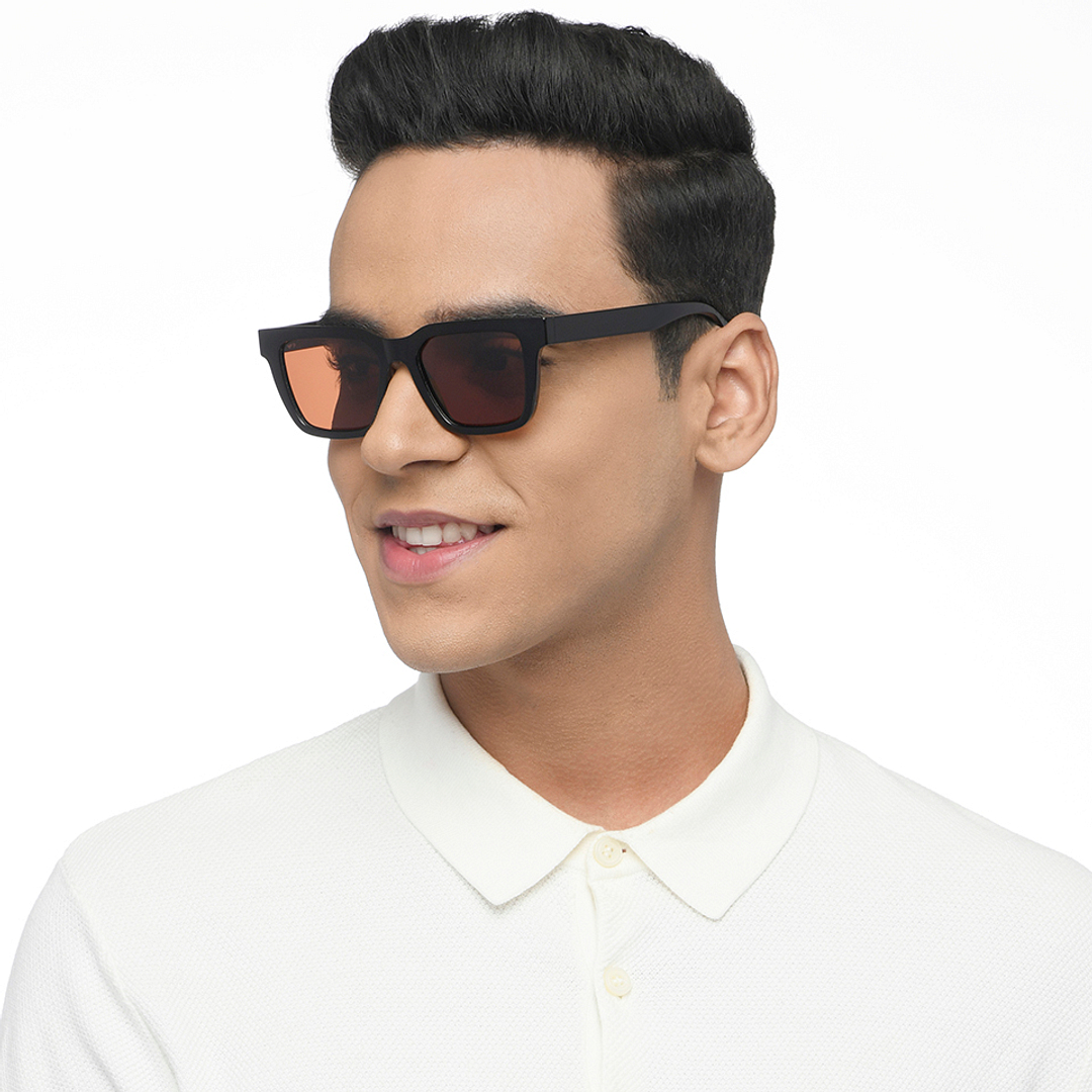 Vincent Chase Polarized Black Full Rim Square left side