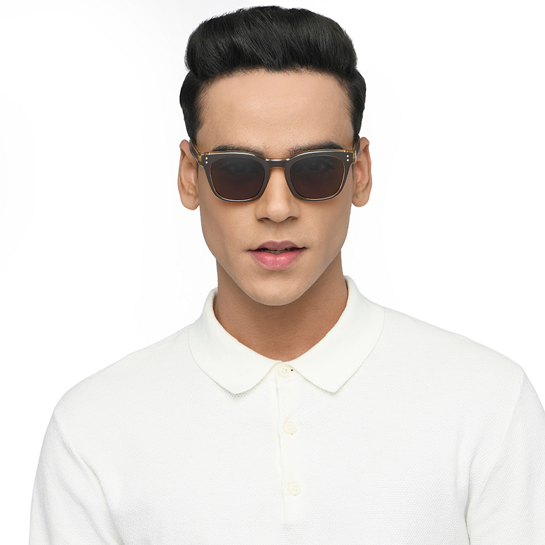 فينسنت تشيس أونلاين بني حافة كاملة مربع left side