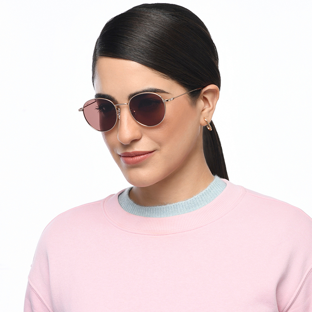 Vincent Chase Polarized Gold Full Rim Round left side