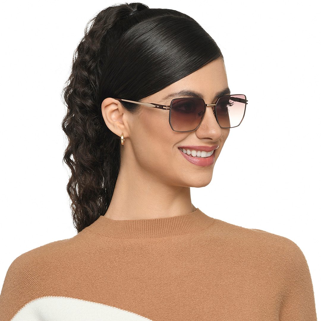 Vincent Chase Brown Rimless Rectangle right side