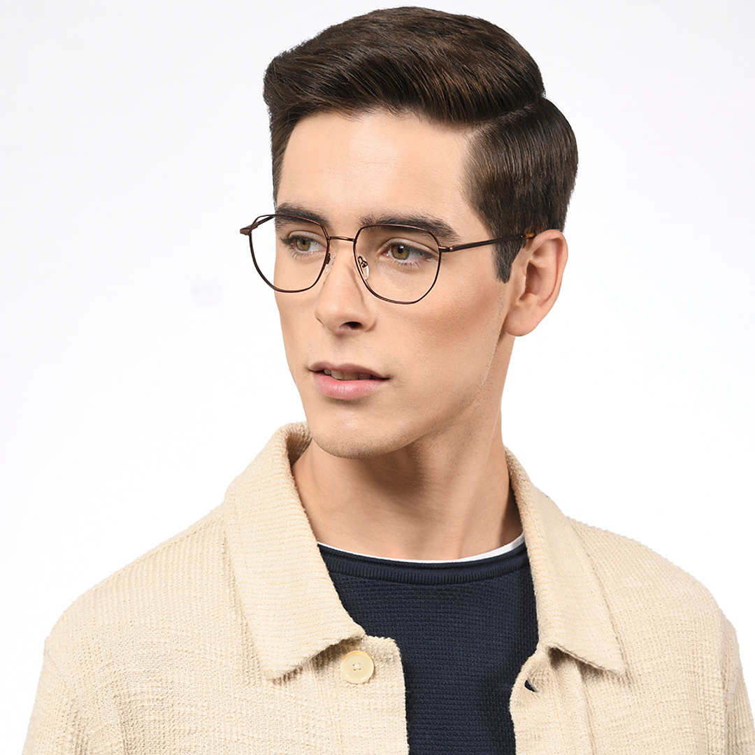 Vincent Chase Online Light Brown Full Rim Geometric right side