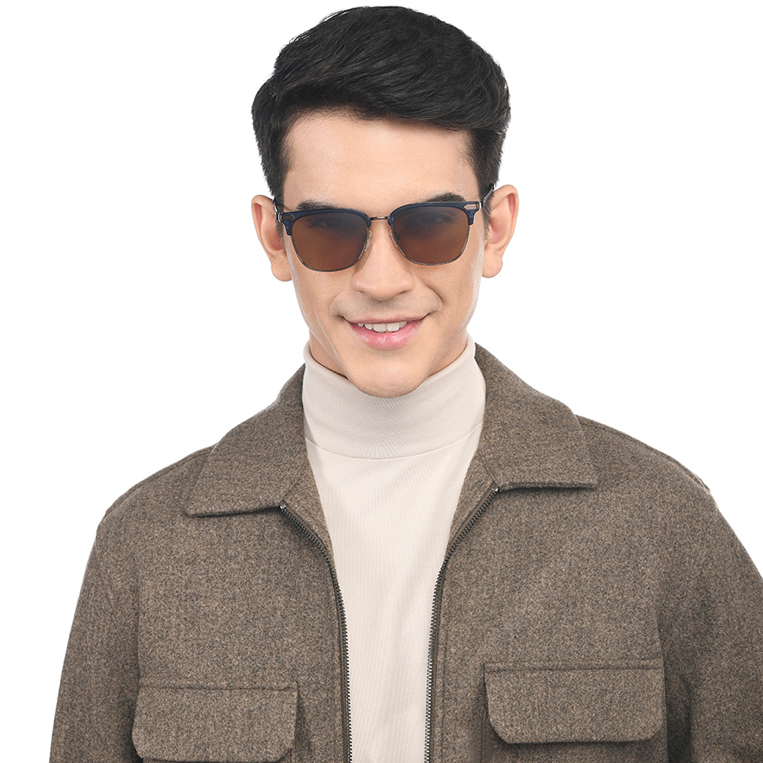 Vincent Chase Polarized Blue Full Rim Clubmaster left side