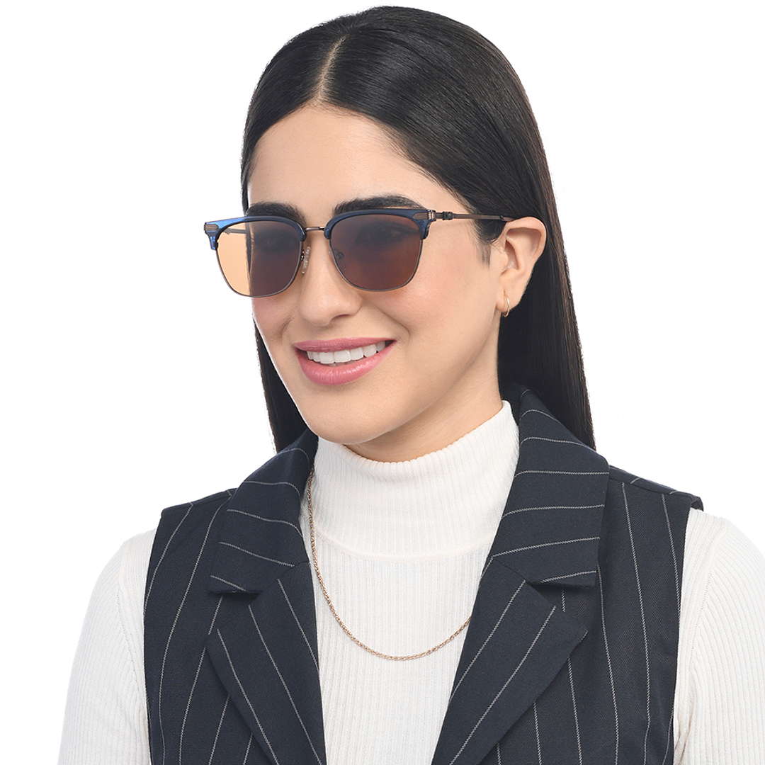 Vincent Chase Polarized Blue Full Rim Clubmaster right side