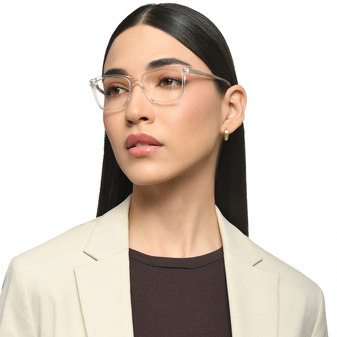 Vincent Chase Crystal Transparent Full Rim Rectangle right side