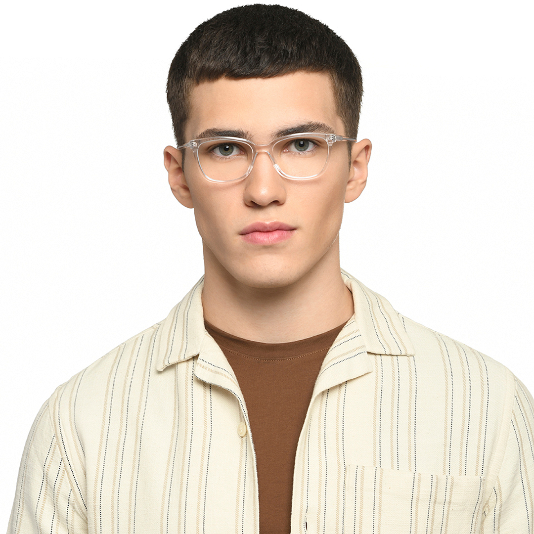 Vincent Chase Crystal Transparent Full Rim Rectangle right side