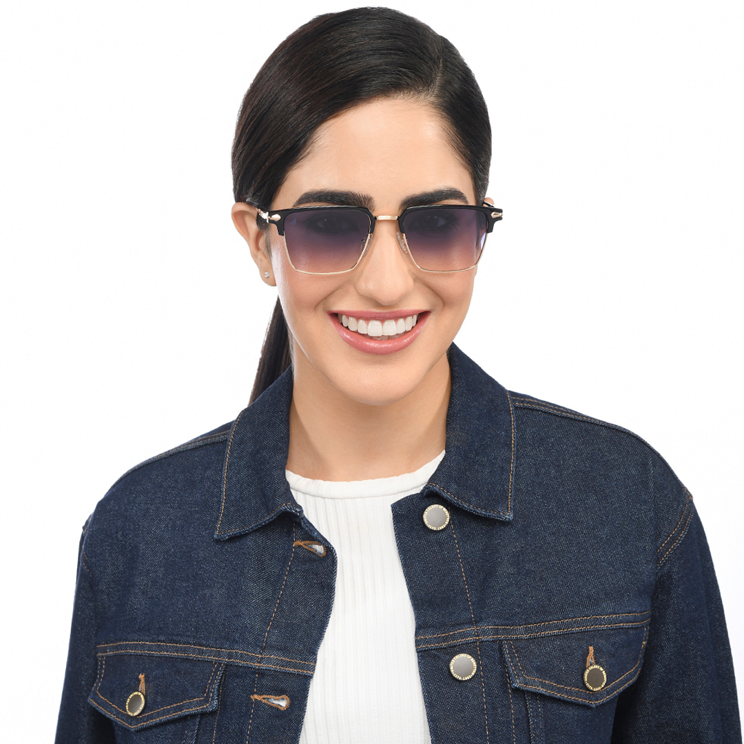 Vincent Chase Polarized Black Full Rim Clubmaster left side