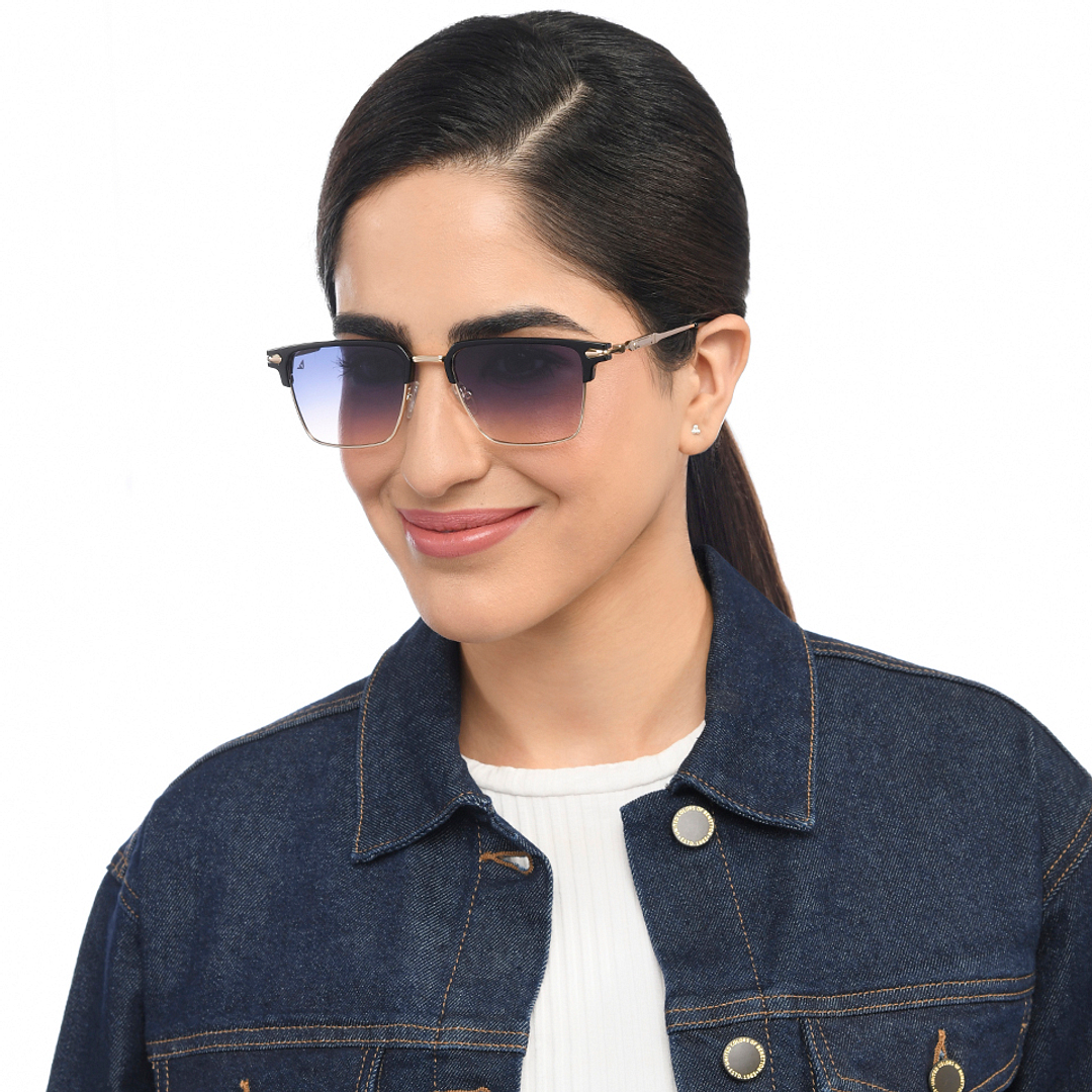 Vincent Chase Polarized Black Full Rim Clubmaster right side