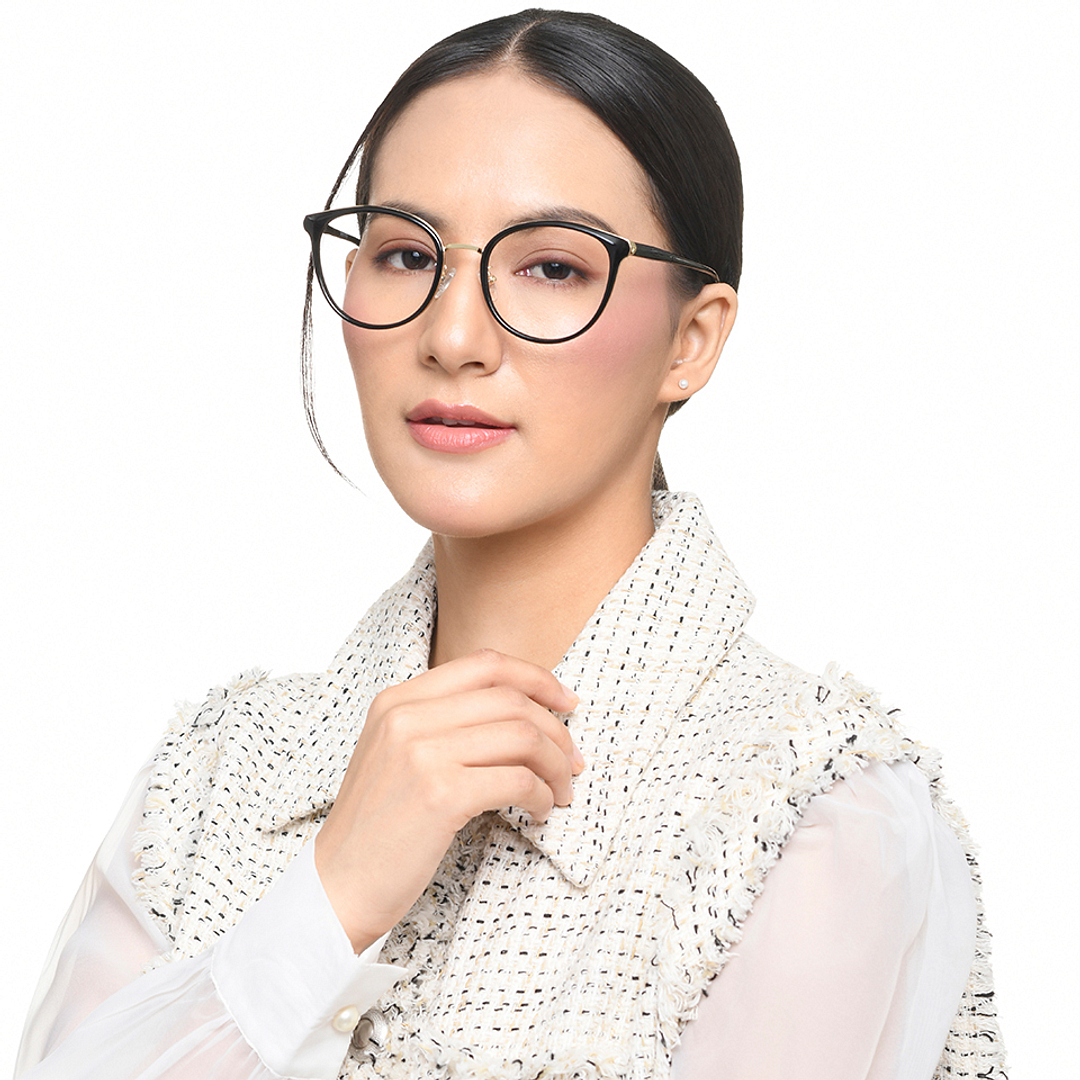 Vincent Chase Black Full Rim Cat Eye right side