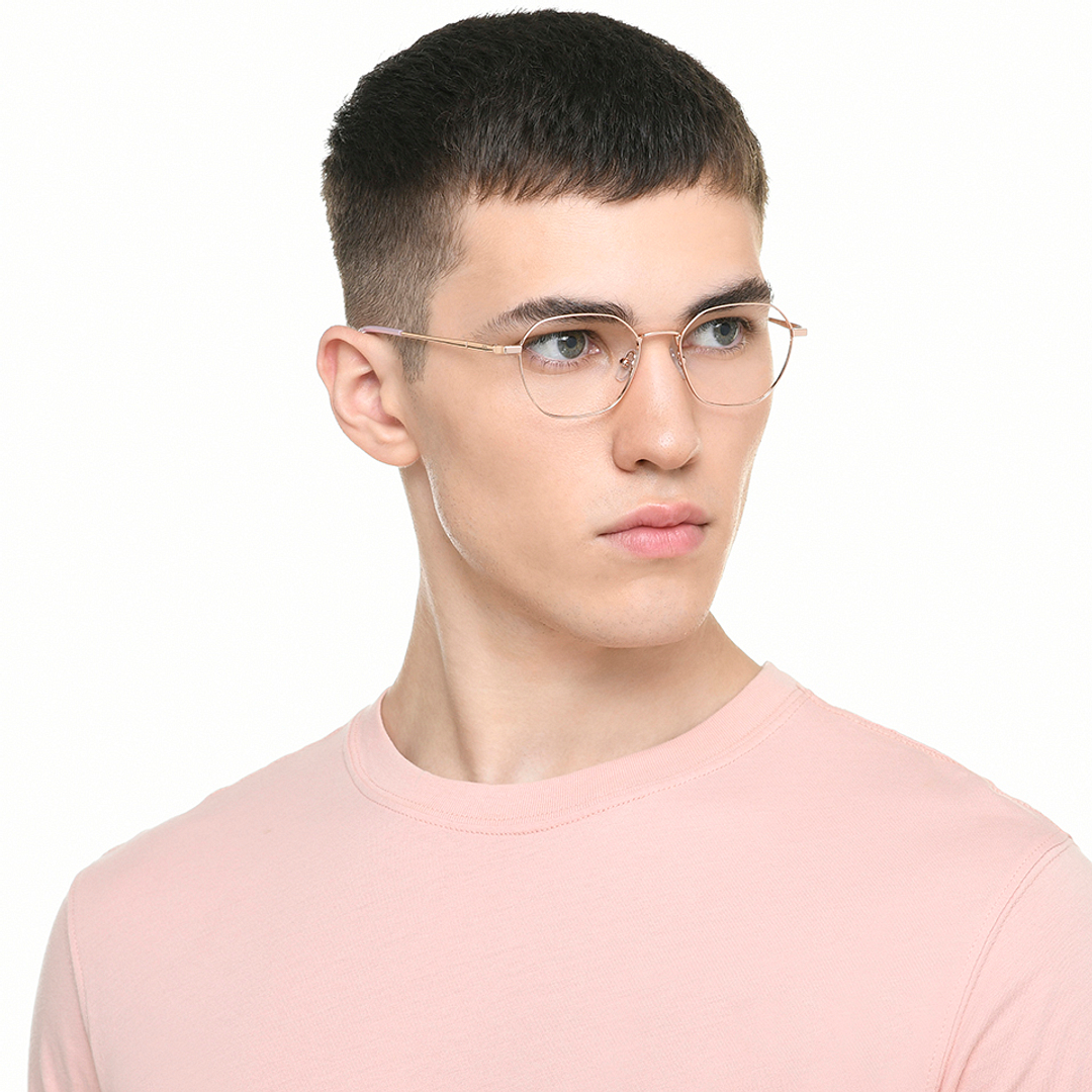 Vincent Chase Gold Full Rim Geometric left side