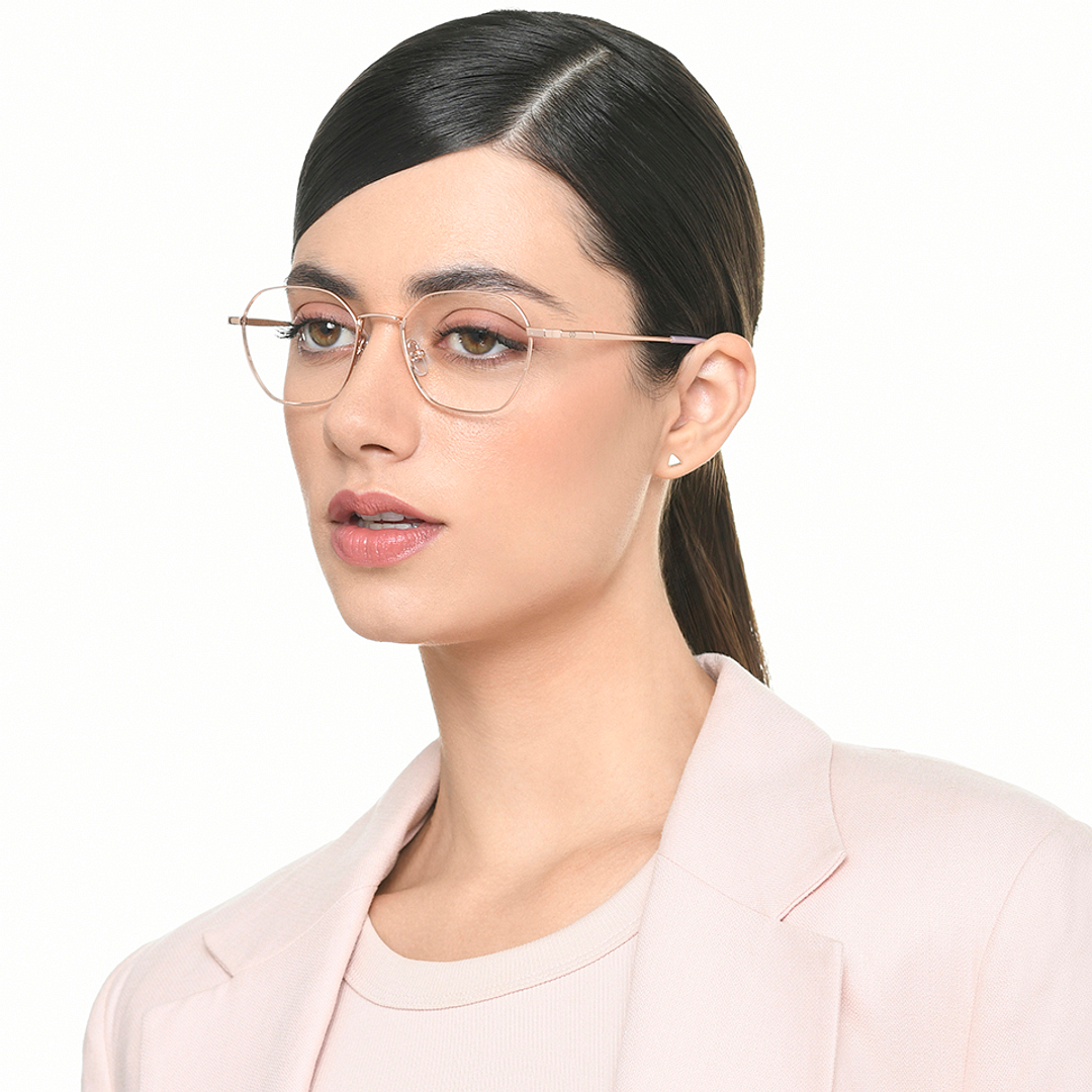 Vincent Chase Gold Full Rim Geometric left side