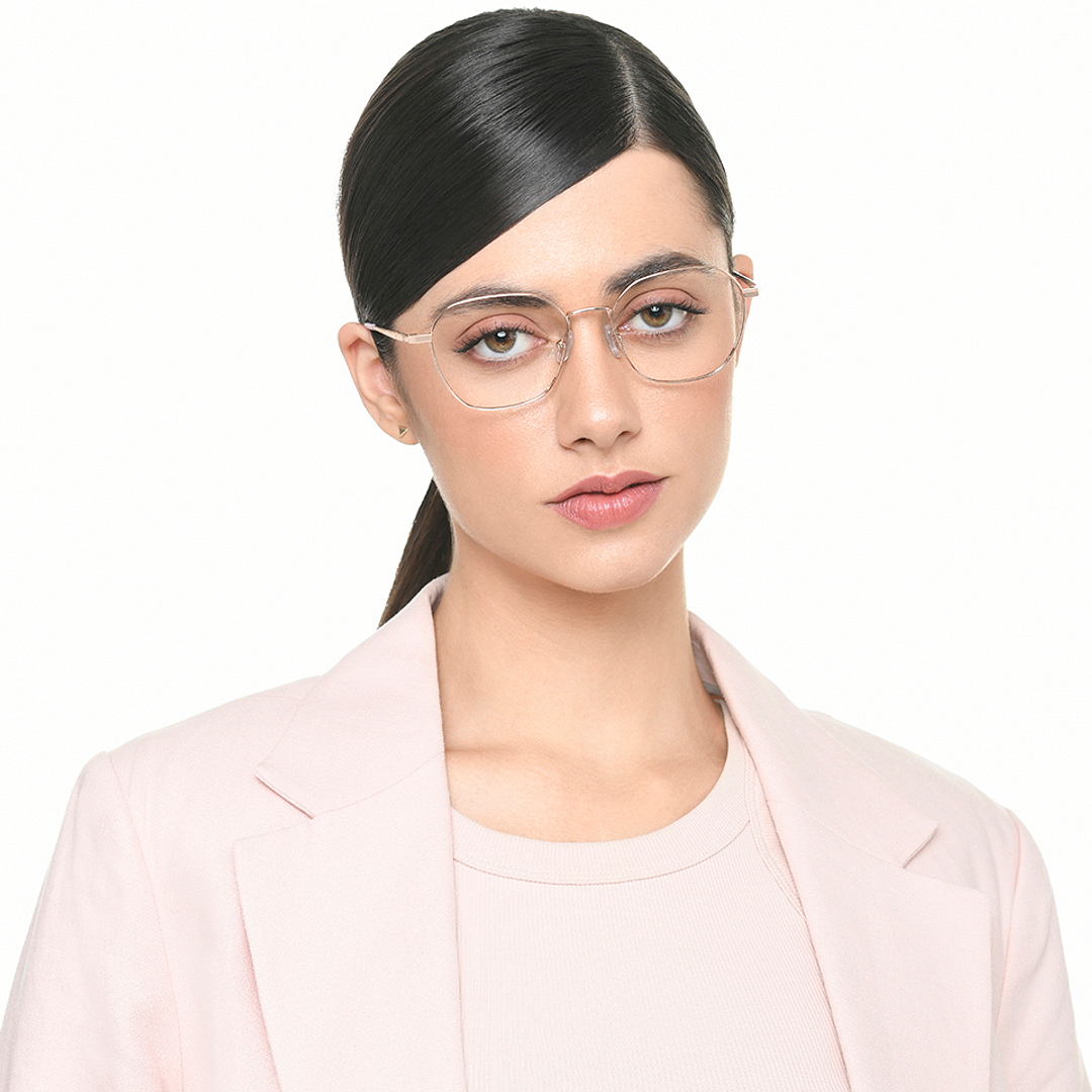 Vincent Chase Online Gold Full Rim Geometric left side