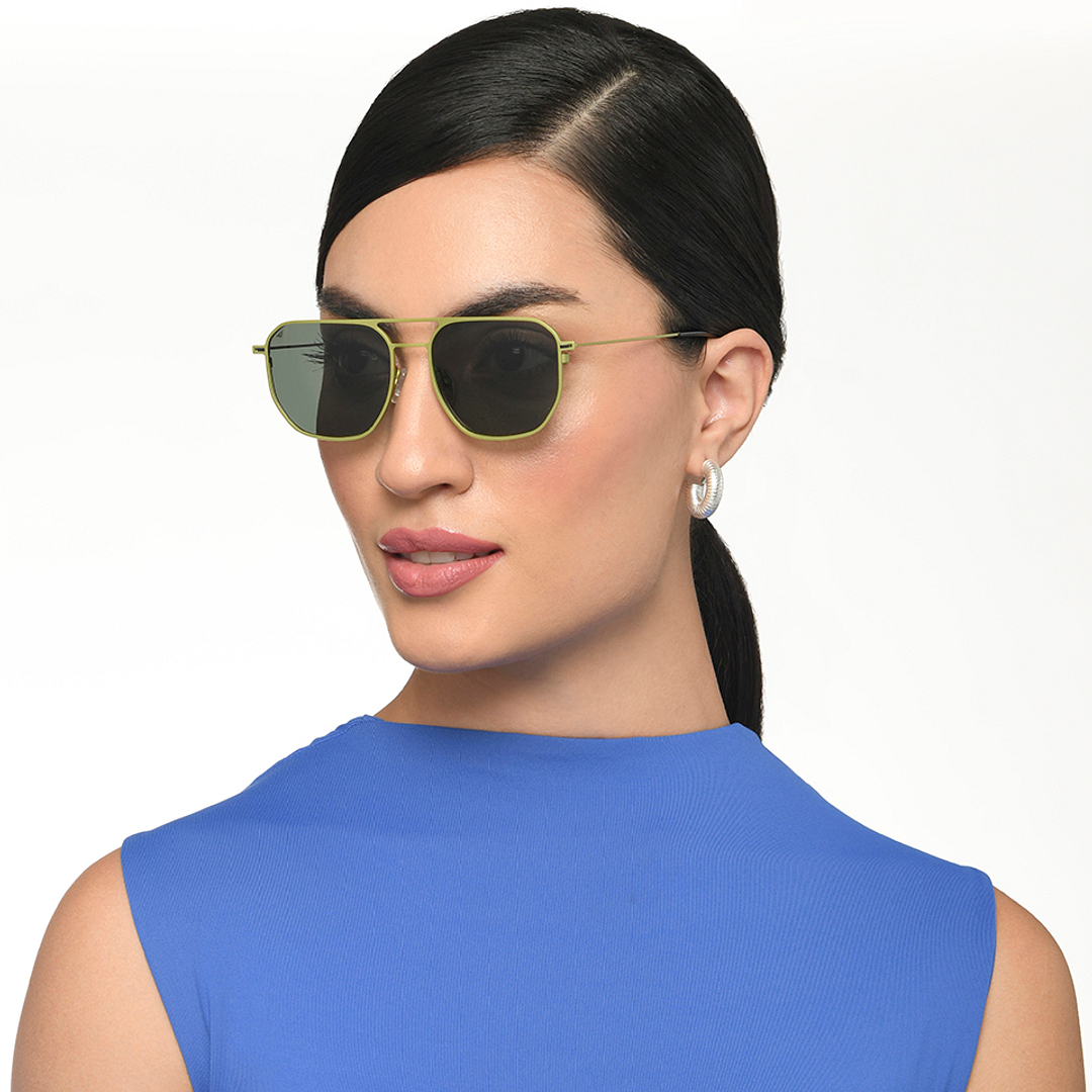 Vincent Chase Online Gold Full Rim Geometric left side
