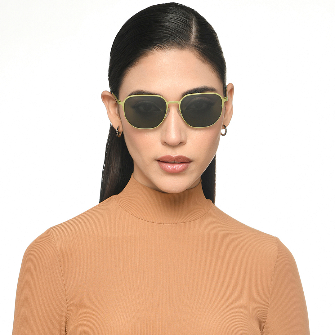 Vincent Chase Online Gold Full Rim Geometric left side