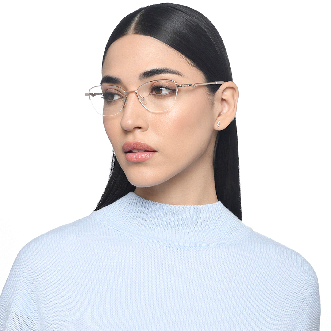 Vincent Chase Gold Half Rim Cat Eye left side