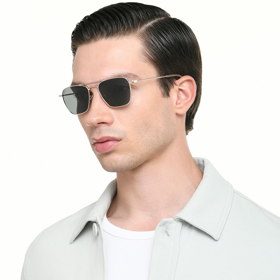 Vincent Chase Silver Full Rim Rectangle left side