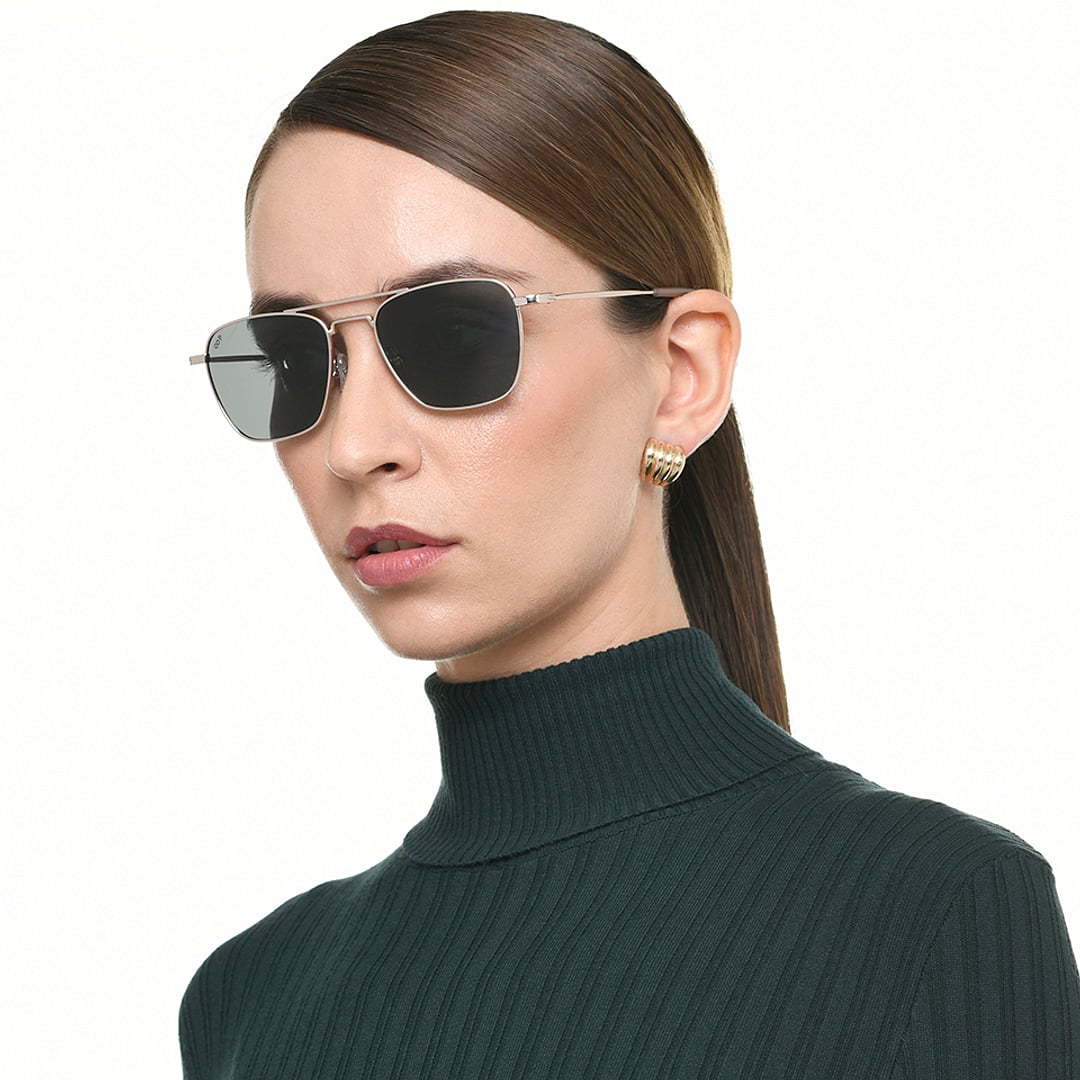 Vincent Chase Silver Full Rim Rectangle left side