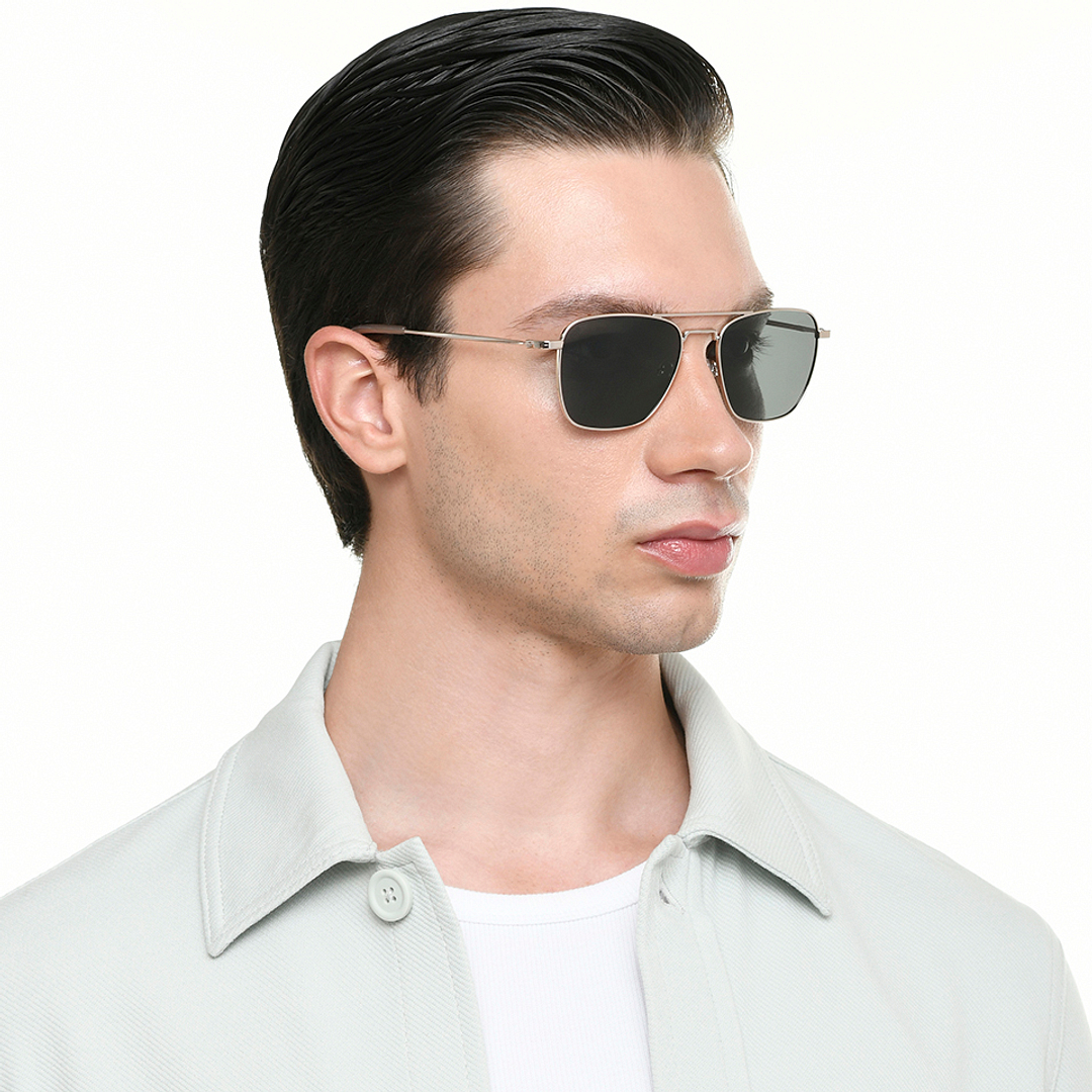 Vincent Chase Silver Full Rim Rectangle left side