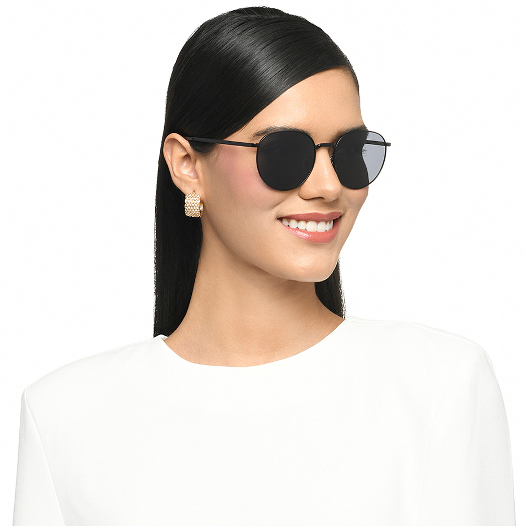 Vincent Chase Polarized Black Full Rim Round left side