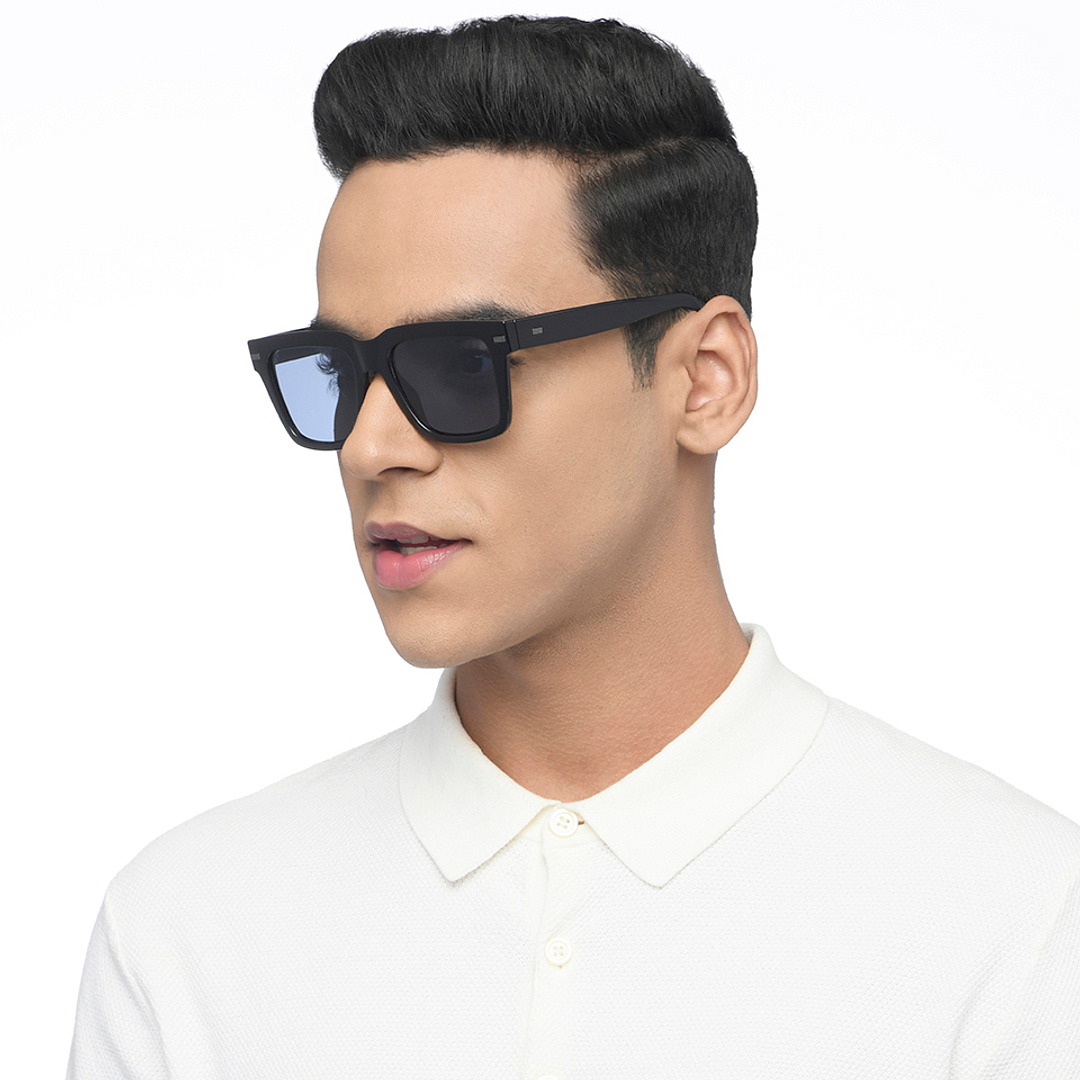 Vincent Chase Polarized Black Full Rim Square left side