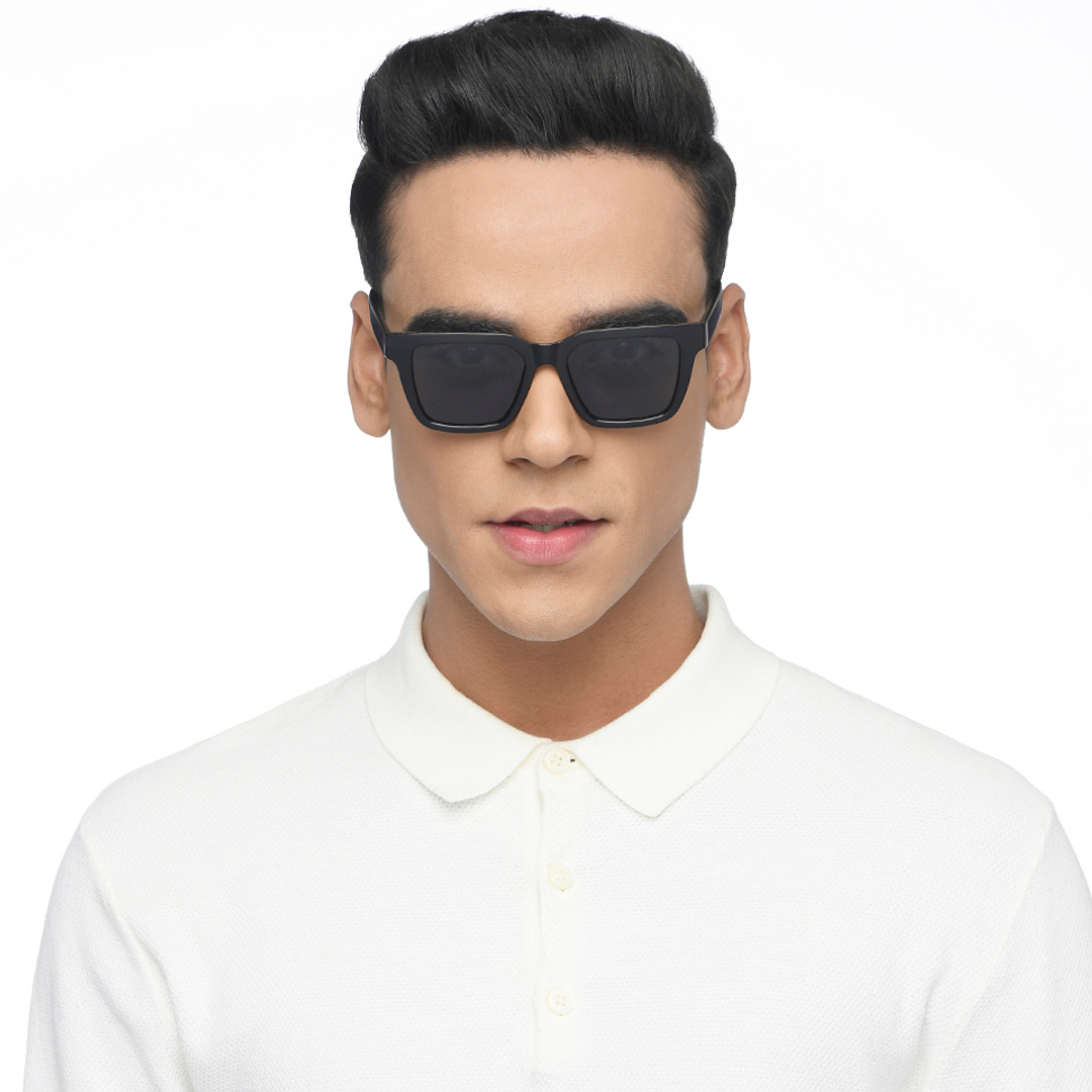 Vincent Chase Polarized Black Full Rim Square left side