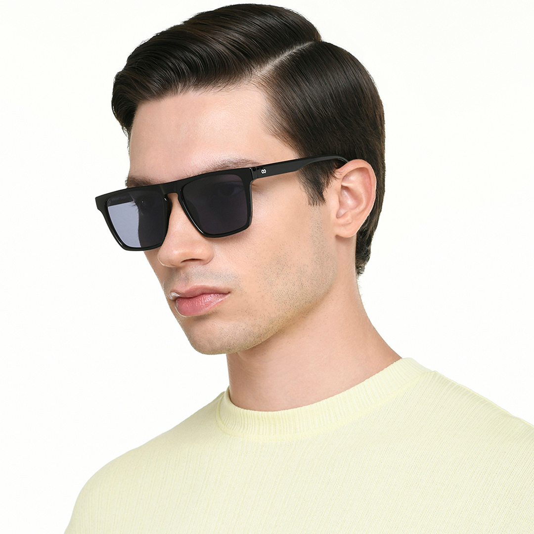 Vincent Chase Polarized Black Full Rim Square left side