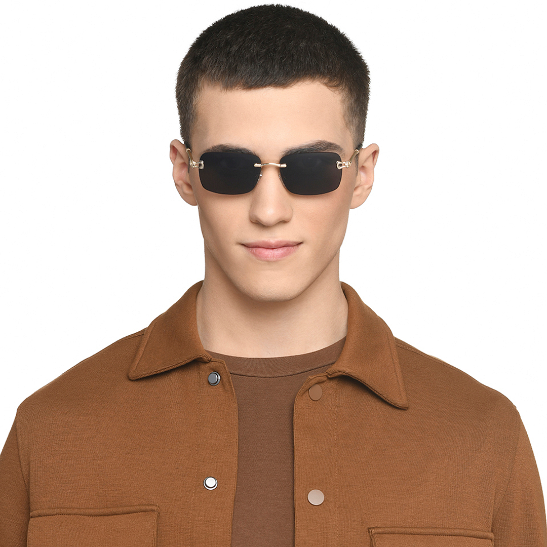 Vincent Chase Gold Rimless Rectangle right side