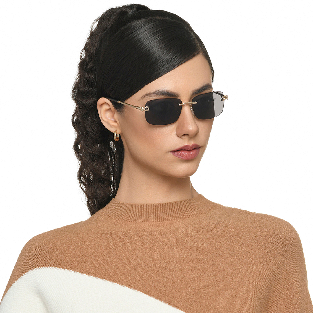 Vincent Chase Gold Rimless Rectangle right side