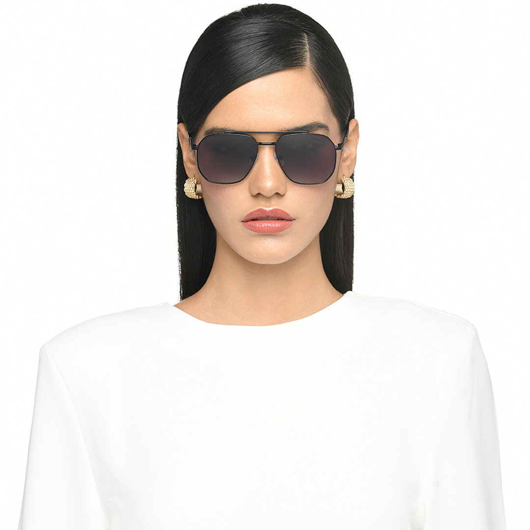 Vincent Chase Polarized Black Full Rim Rectangle left side