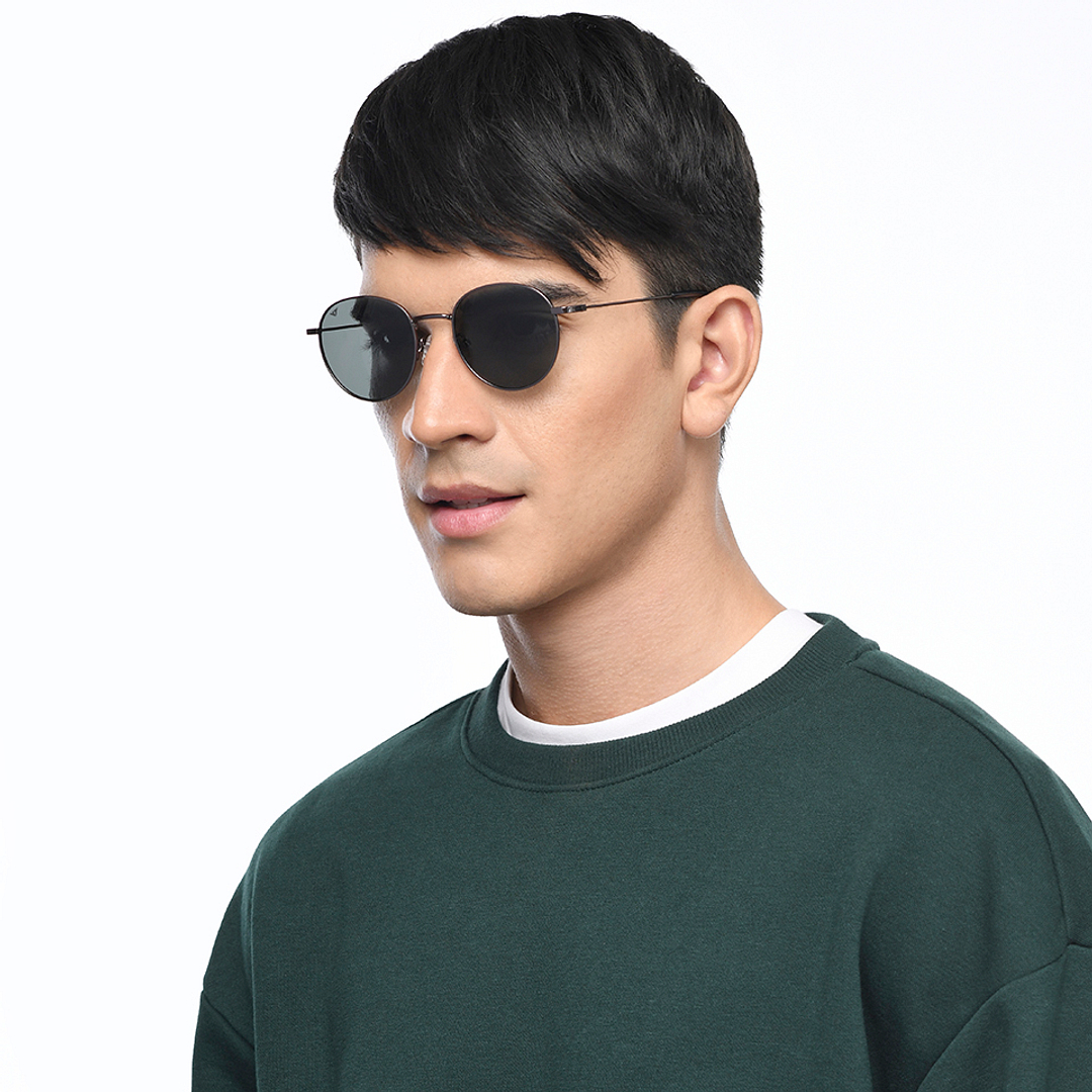 Vincent Chase Online Gunmetal Full Rim Round right side