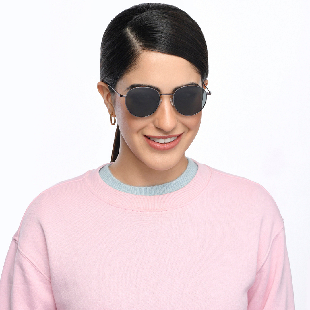 Vincent Chase Online Gunmetal Full Rim Round left side