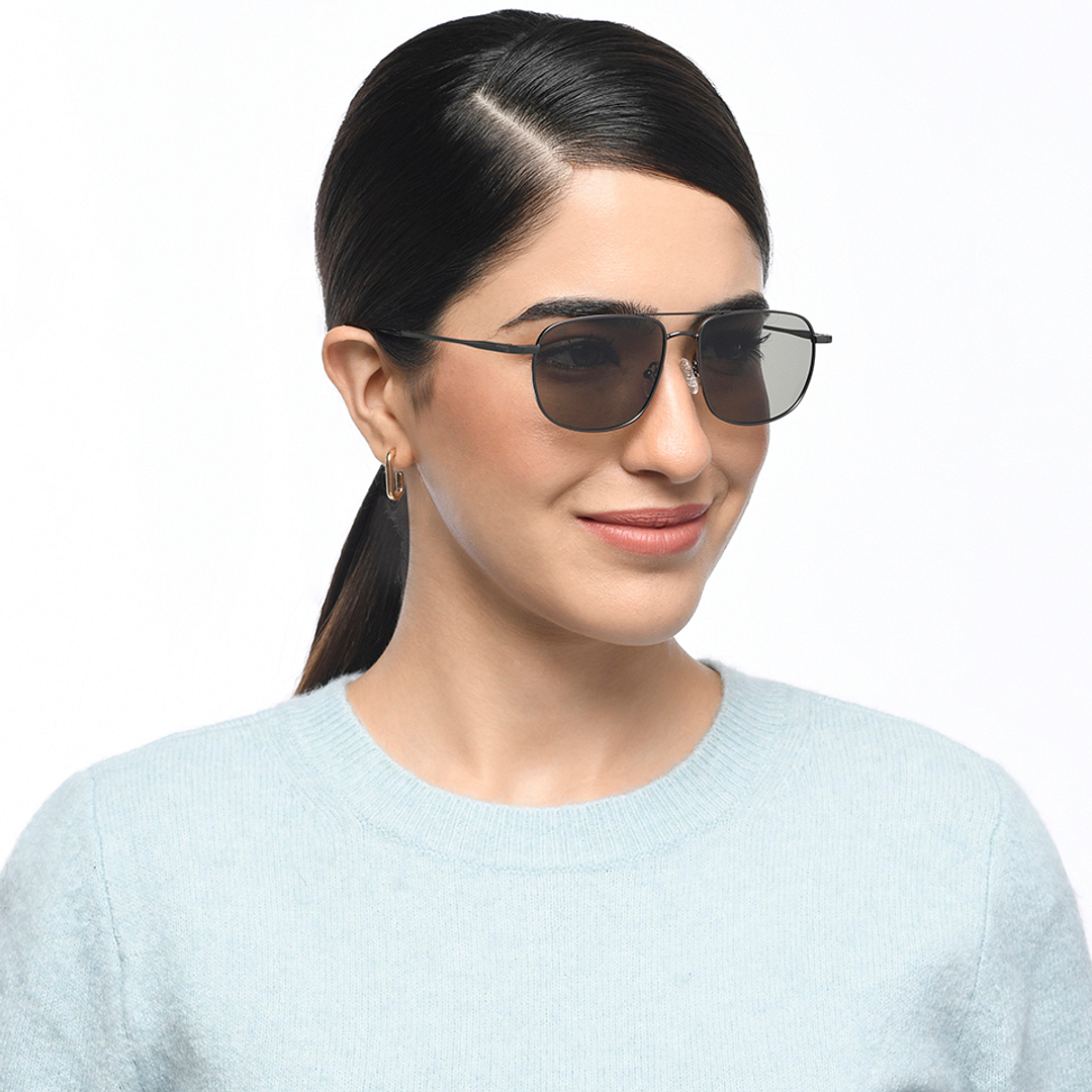 Vincent Chase Online Gunmetal Full Rim Rectangle left side