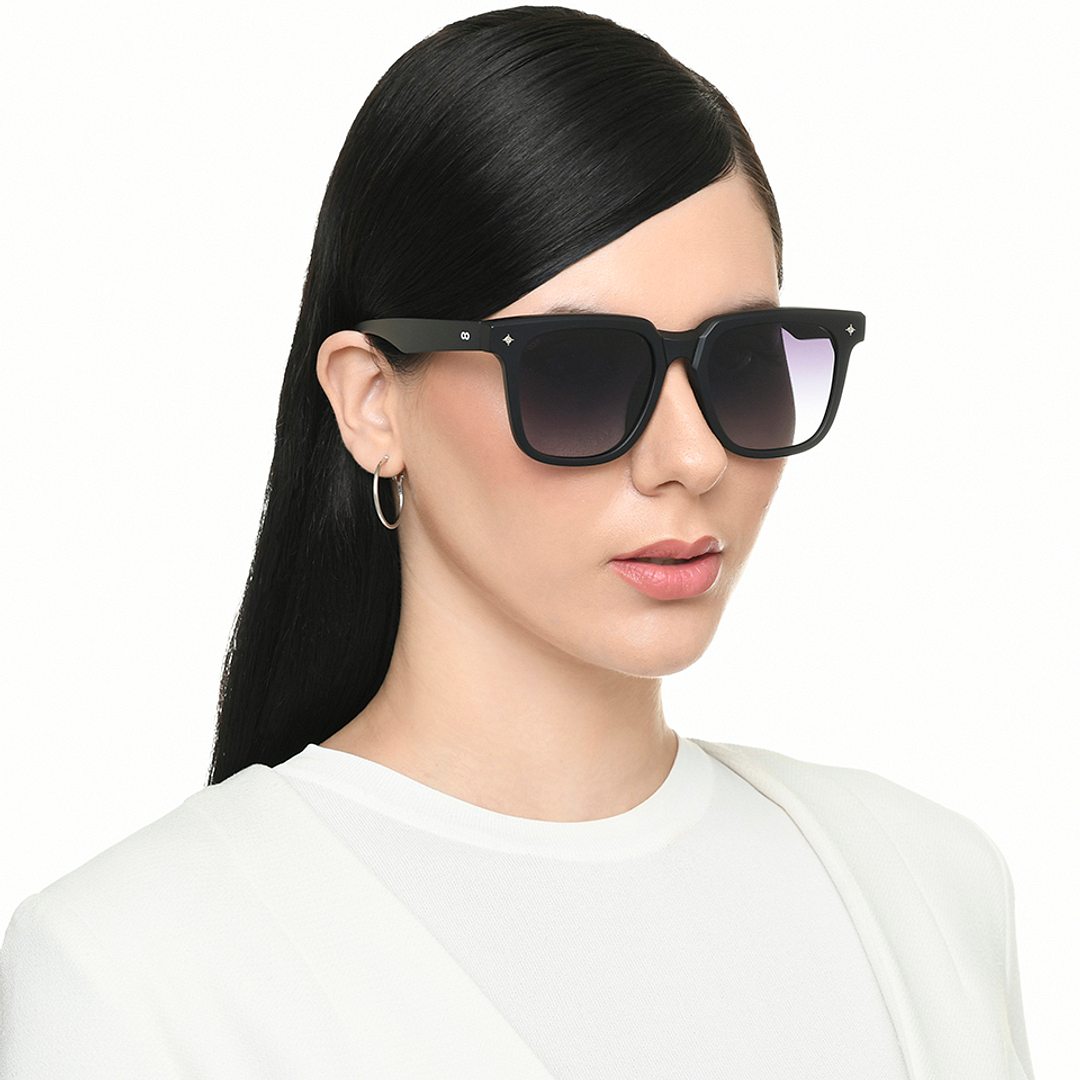 Vincent Chase Black Full Rim Rectangle left side