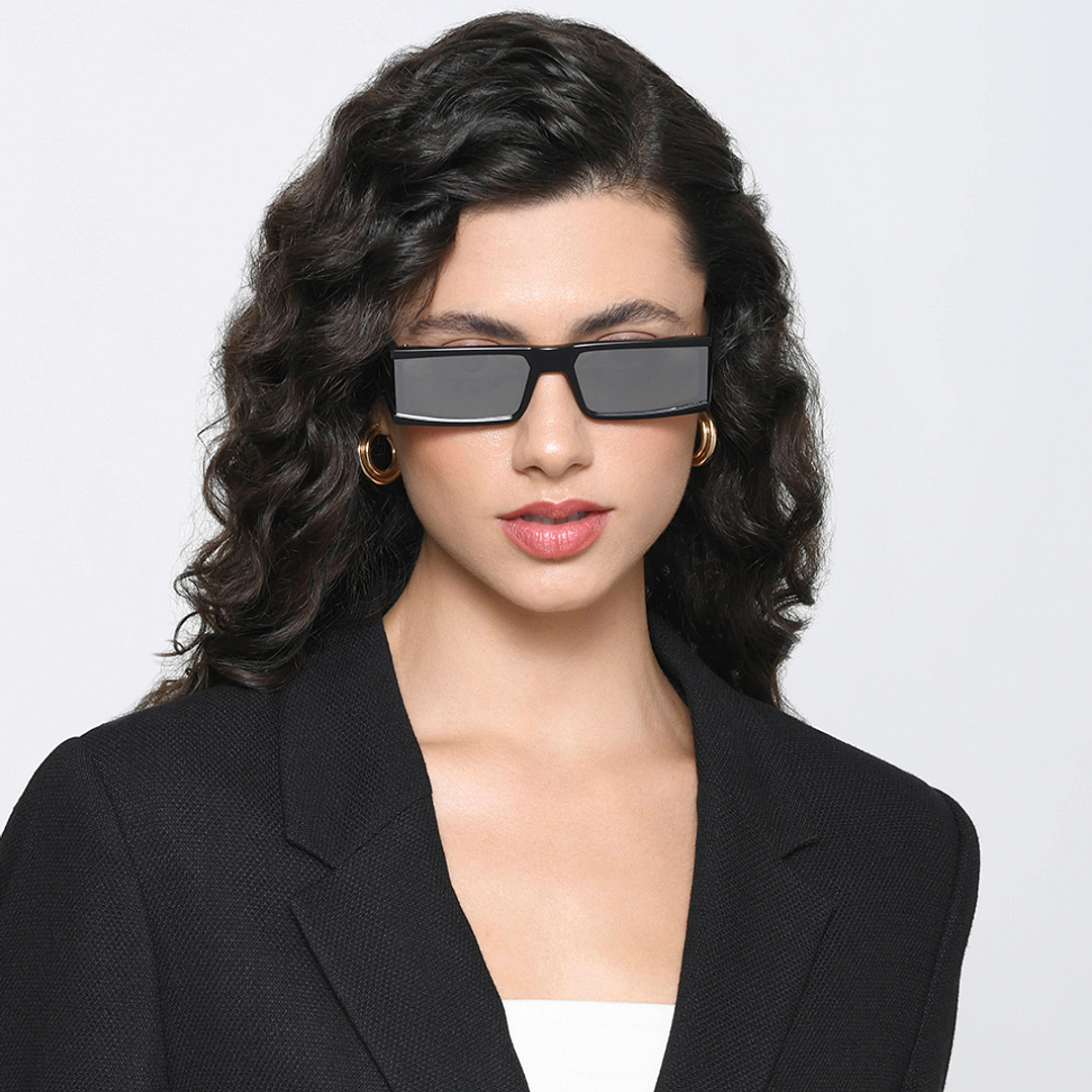 Vincent Chase Online Black Half Rim Square left side