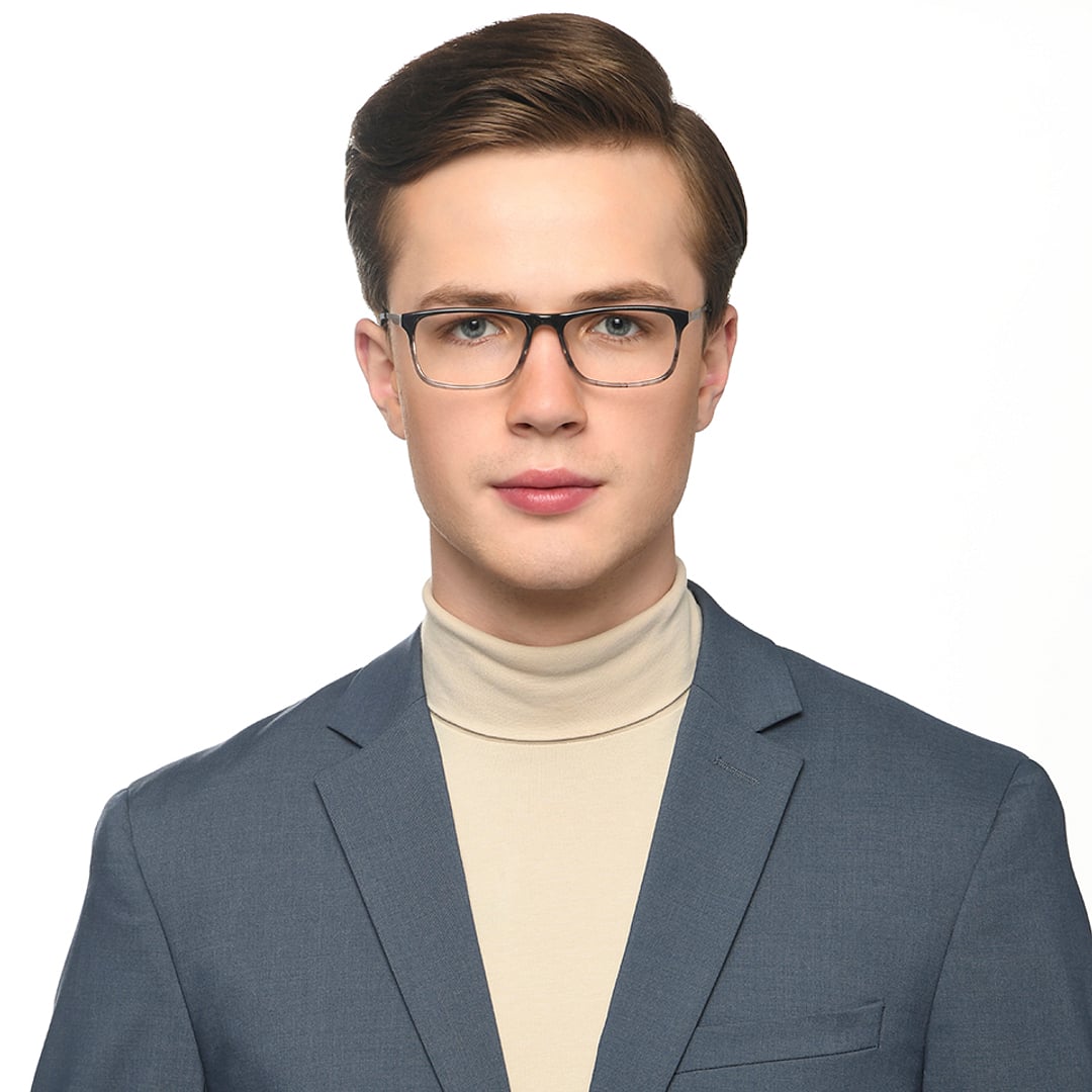 Vincent Chase Black Full Rim Rectangle left side