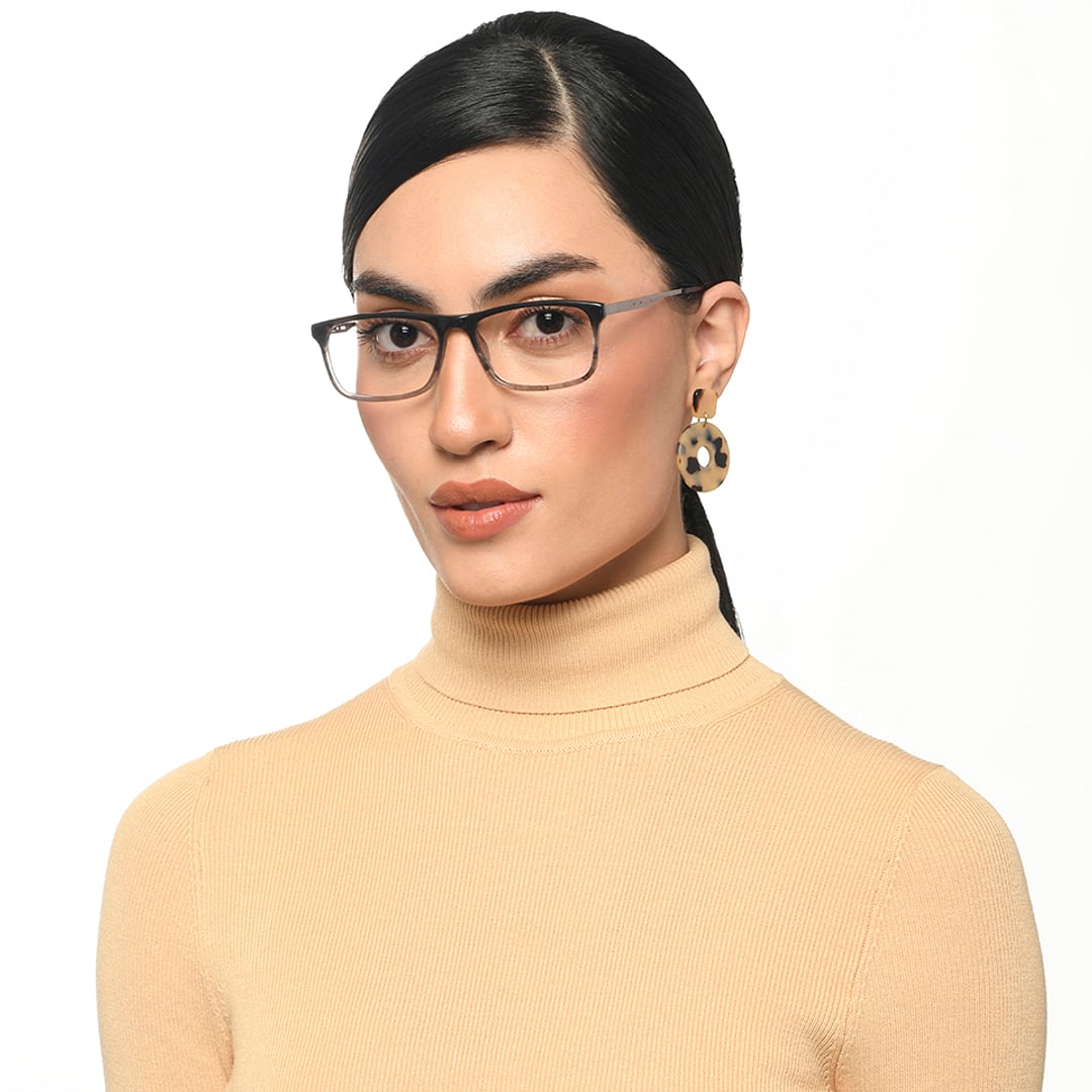 Vincent Chase Black Full Rim Rectangle left side